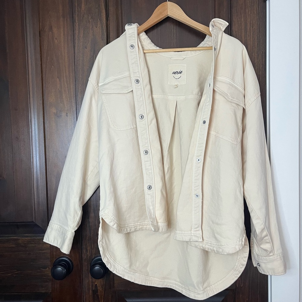 Aerie Cream Utility Jacket